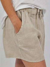 Drawstring Waist Slant Pocket Shorts
